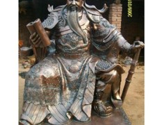 鑄銅關(guān)公站像 立刀關(guān)公雕塑廠家